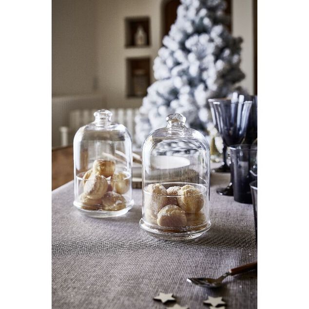 Pr&eacute;sentoir p&acirc;tisserie sous cloche verre transparent