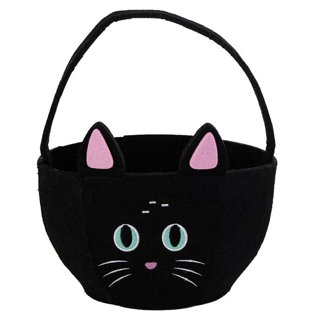 Sac &agrave; bonbon Halloween feutrine 13xH17cm