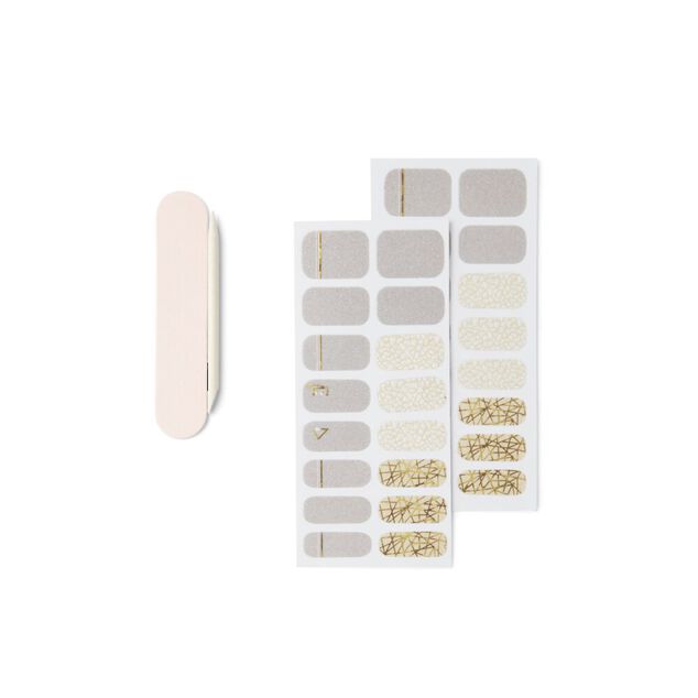 Lot de 24 autocollants vernis &agrave; ongles imprim&eacute;s 6 coloris