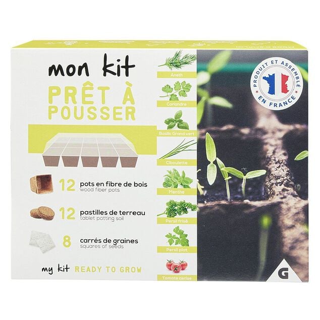 Kit serre plantes aromatiques pr&ecirc;t &agrave; pousser