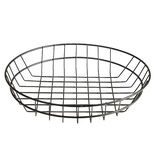 Corbeille &agrave; fruit ronde en m&eacute;tal noir &Oslash;25xH4cm