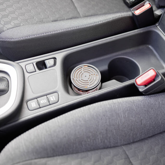 Désodorisant pour voiture x2 forme ronde senteur citron Ø7xH3,5cm