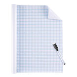 Tableau adh&eacute;sif blanc &agrave; d&eacute;couper 45x200cm avec marqueur effa&ccedil;able