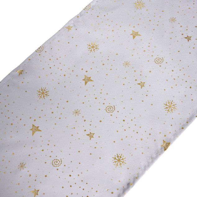 Nappe rectangulaire avec chemin de table imprimé décor réveillon