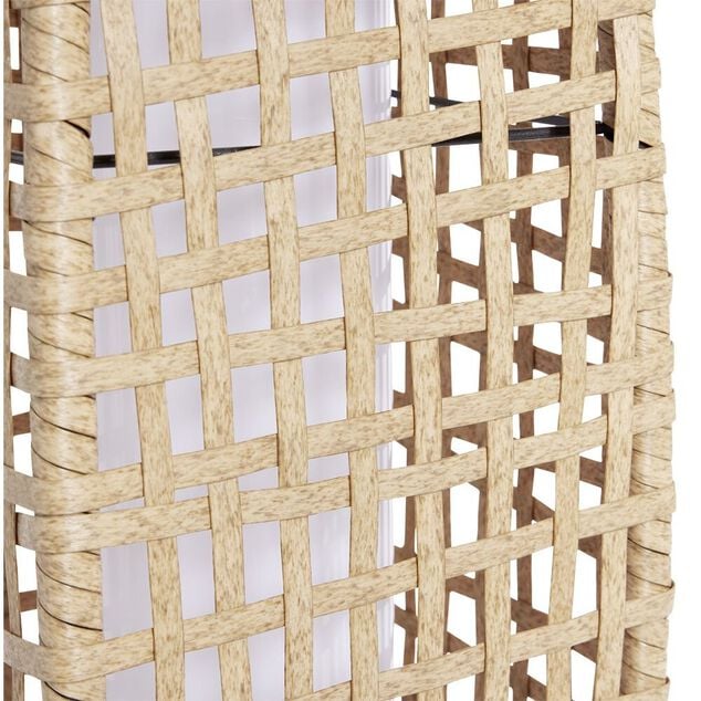 Lanterne solaire osier m&eacute;tal Bali &Oslash;16xH68cm
