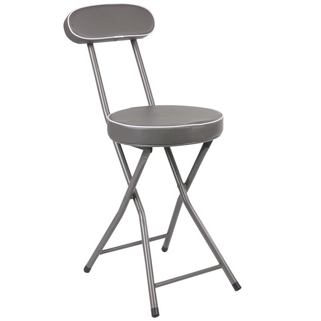 Chaise pliante Tony Gris anthracite &Oslash;30 x H.74 cm