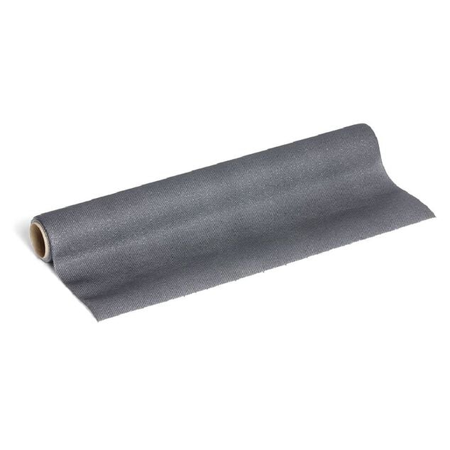 Chemin de table 320cm tissu intiss&eacute; noir paillet&eacute;
