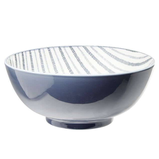 Saladier haut en porcelaine d&eacute;cor int&eacute;rieur, ext&eacute;rieur uni &Oslash;20xH9,7cm