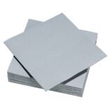 Serviette carr&eacute;e gris clair 2 plis en papier x40