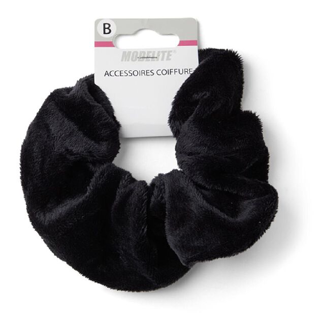 Chouchou velours épais noir