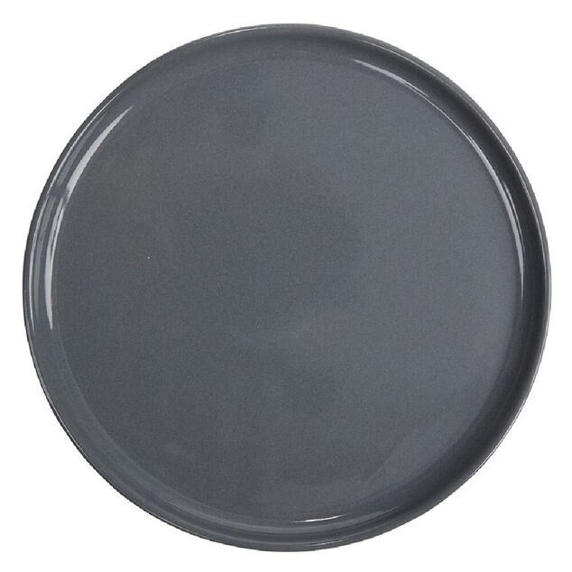 Assiette &agrave; dessert ronde Nordic porcelaine gris