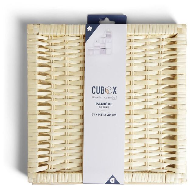 Panière bimatière Box Cube 31xH31x29cm