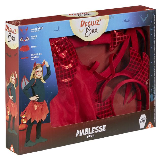 Deguiz'box enfant Halloween diablesse Taille unique