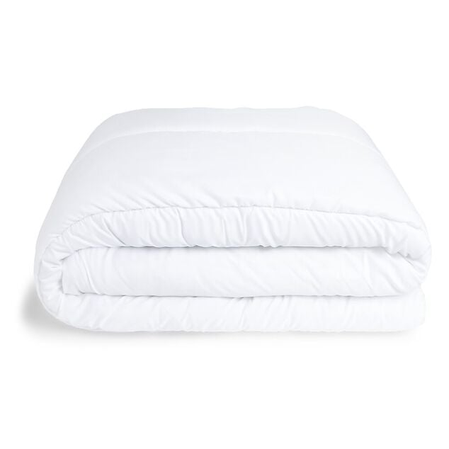 Couette caline polyester blanc 2 places 220x240cm
