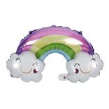 Ballon alu arc-en-ciel multicolore L80cm