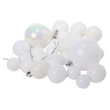 Boule de Noël blanche taille et finition différentes x50