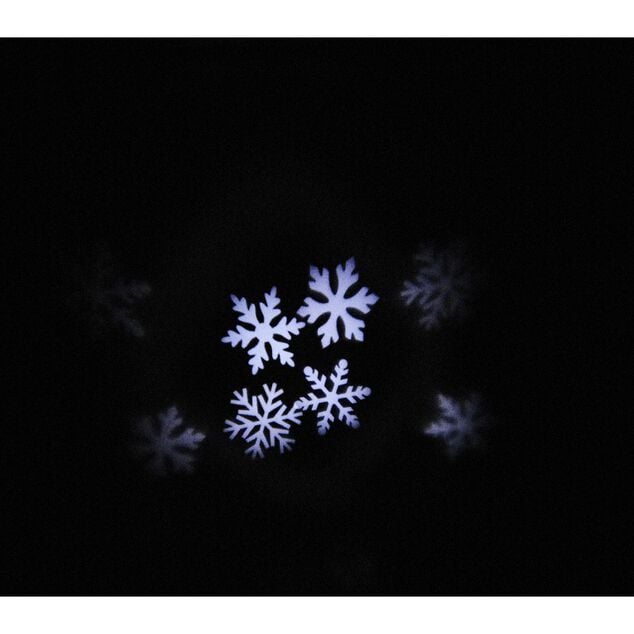 Projecteur ext&eacute;rieur LED No&euml;l motifs flocons anim&eacute;s