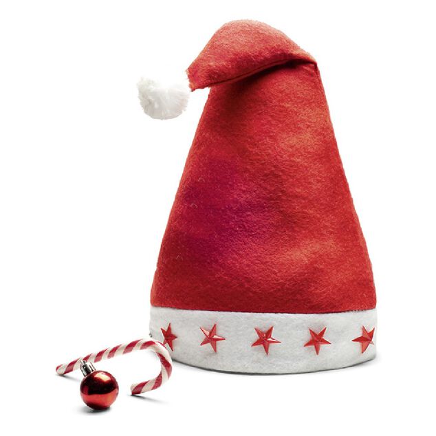 Bonnet de No&euml;l lumineux motifs &eacute;toiles