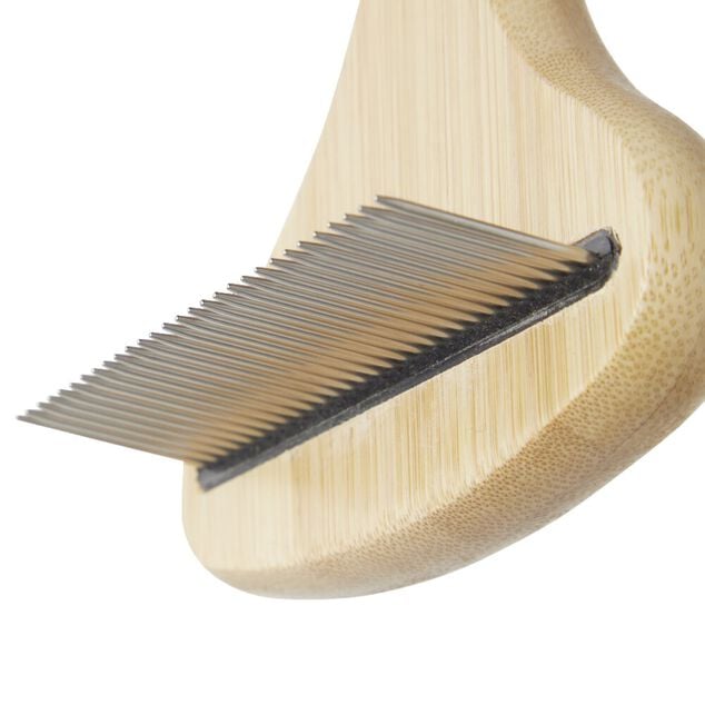 Brosse animal fine bambou et inox