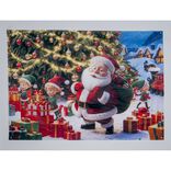 Rideau de porte d&eacute;cor P&egrave;re No&euml;l 90x200cm