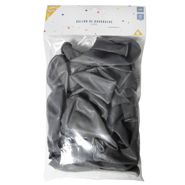Ballon gris en latex x 20