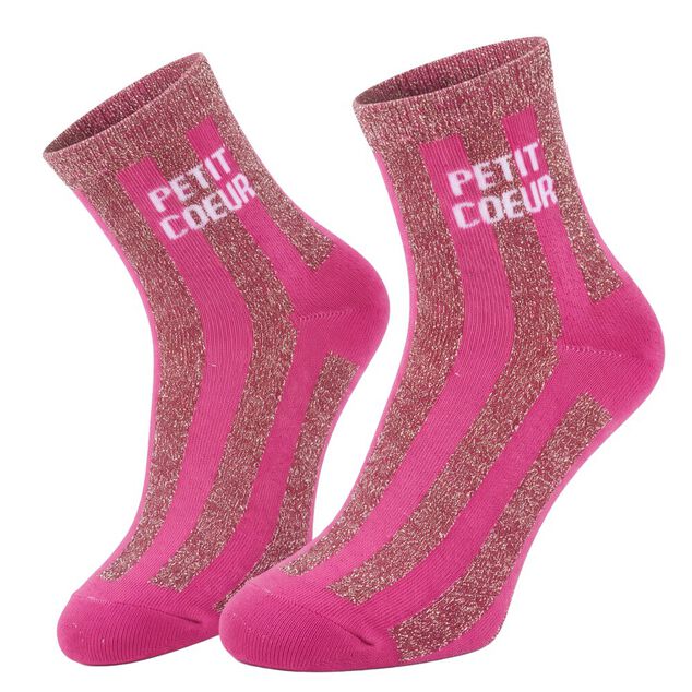 Chaussettes femme paillett&eacute;es message girly taille unique (plusieurs mod&egrave;les)