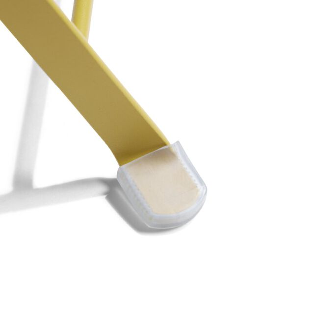 Table de jardin ronde Rio pliante m&eacute;tal jaune &Oslash;60cmxH70cm