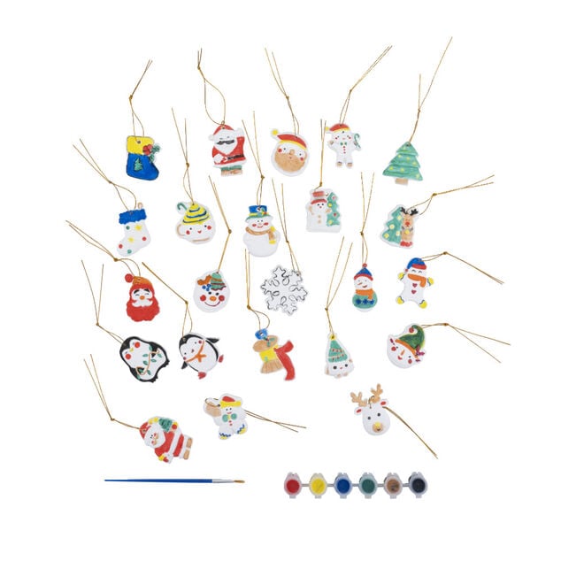 Calendrier de l'avent suspension &agrave; peindre