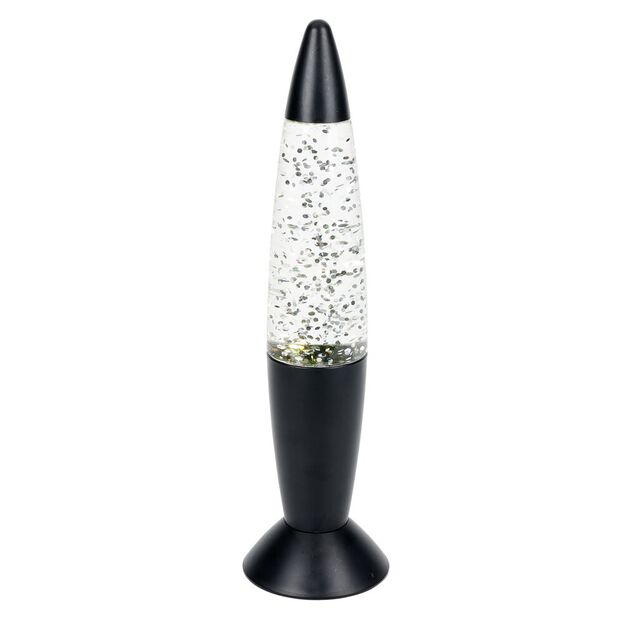 Lampe &agrave; paillettes changement de couleur &Oslash;9xH35cm noir