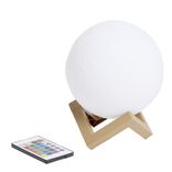 Lampe lune avec support en bois &Oslash;15cm