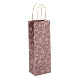 Sac cadeau bouteille No&euml;l inscription Merry Christmas H35cm