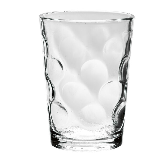 Gobelet verre motif emboss&eacute; transparent 20 cl x8