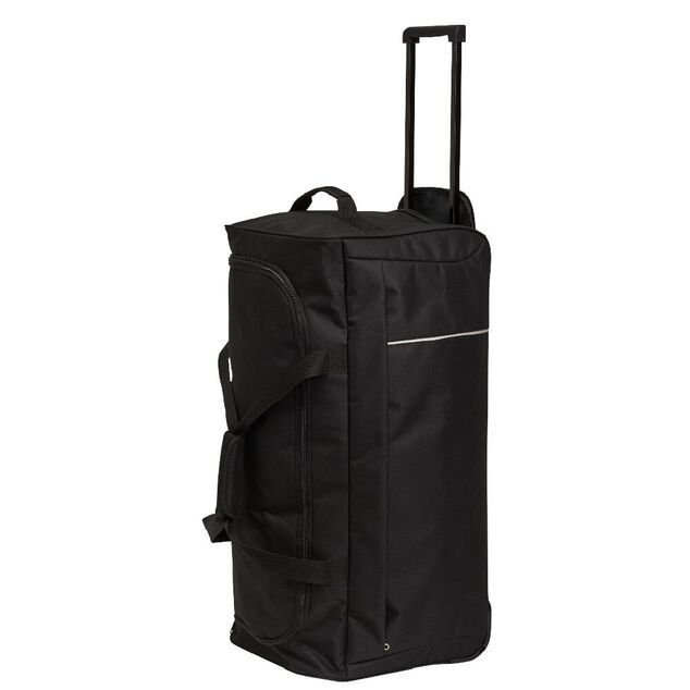 Sac de voyage trolley noir &agrave; roulettes