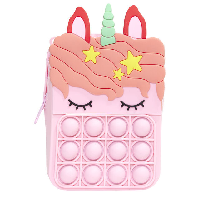 Sac bandouli&egrave;re enfant pop it licorne 9x4xH13,5cm (3 mod&egrave;les)