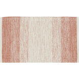 Tapis rectangulaire d&eacute;grad&eacute; rayure blanche et rouge teck