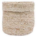 Pani&egrave;re ronde jute marron - &Oslash;20xH20cm