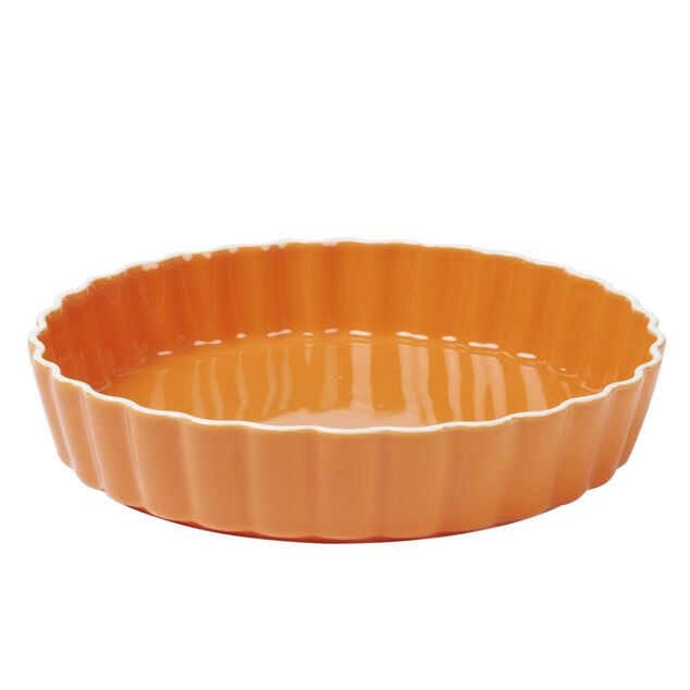 Plat &agrave; tarte c&eacute;ramique couleur unie &Oslash;26,5cm (3 mod&egrave;les)