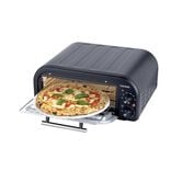 Four à pizza électrique Homday 1600W en métal noir 46,5x41,9xH21,3cm
