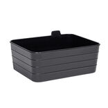 Panière de rangement plastique 16,5x12,5xH7,5cm (3 modèles)