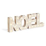 Décoration lumineuse à poser lettres Noël bois