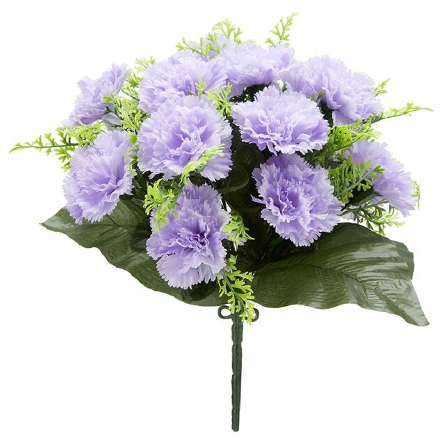 Piquet de chrysanth&egrave;mes H35 cm violet - Fleur artificielle