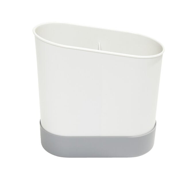 &Eacute;gouttoir &agrave; couverts plastique gris 17,3x17,3xH9,2cm