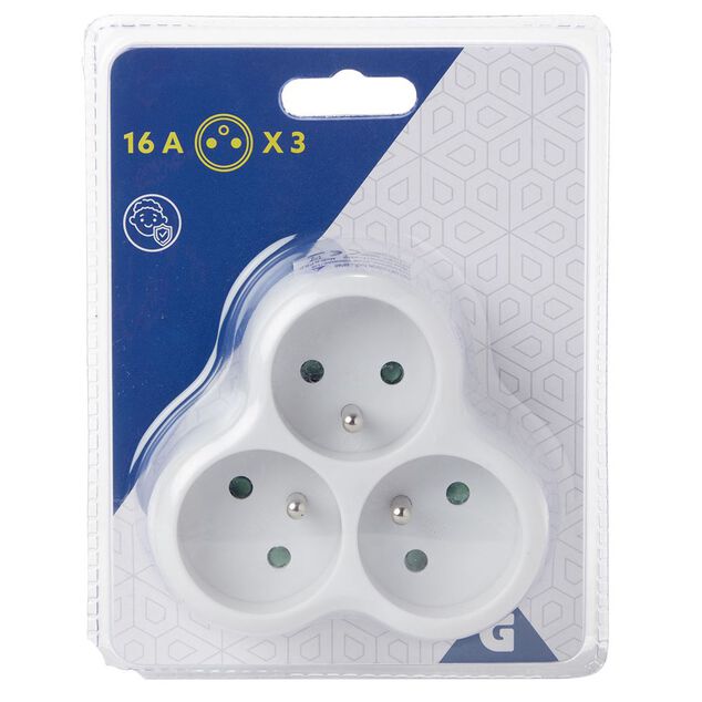 Multiprise triplite triangulaire 3x 16A