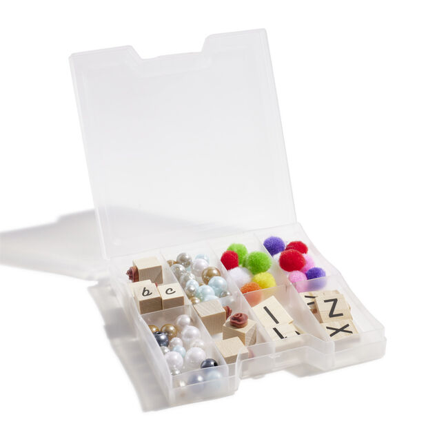 Bo&icirc;te de rangement x4 plastique empilable 13x13xH9,5cm