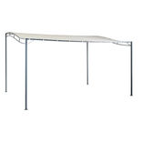 Tonnelle murale rectangulaire Lady gris et blanc &eacute;cru UPF50+ 395x290xH240cm 11,45m&sup2;