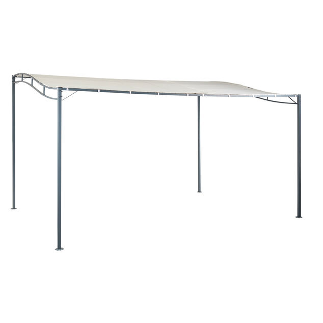 Tonnelle murale rectangulaire Lady gris et blanc &eacute;cru UPF50+ 395x290xH240cm 11,45m&sup2;