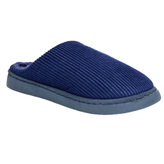 Pantoufles chaussons côtelés intérieur fourré semelle dure (3 modèles)