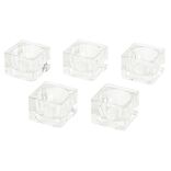 Photophore en verre transparent x5