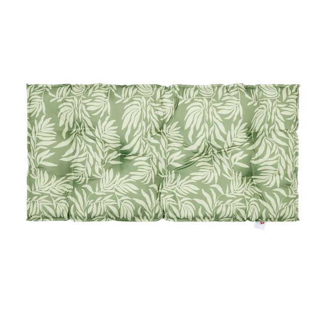 Coussin assise format palette motif feuillage 120x60xH8cm