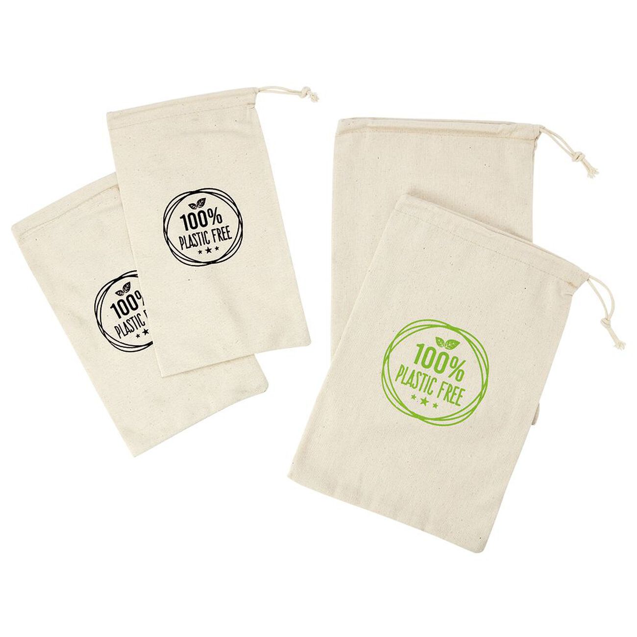 Sac à vrac en coton réutilisables x4 GIFI